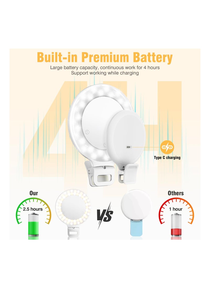 Generic - Rechargeable Ring Light with 3 Light Modes and 60 Adjustable LEDs, Portable Clip-On Design for Phones, iPads, Laptops - Perfect for Zoom Meetings, Makeup, Photography, and Vlogging. - Image 1