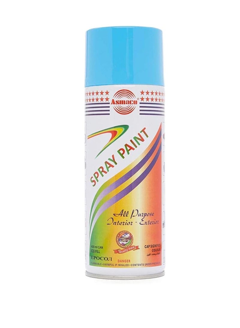 Asmaco All Purpose Interior and Exterior Spray Paint Light Blue