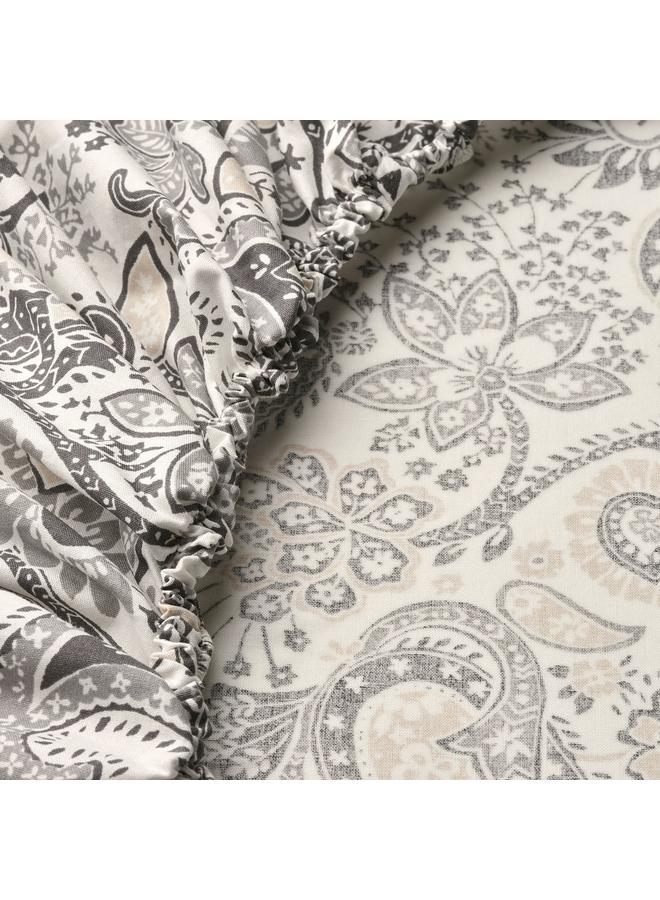 Zaboon Fitted sheet, grey/white, 80x200 cm - Image 2