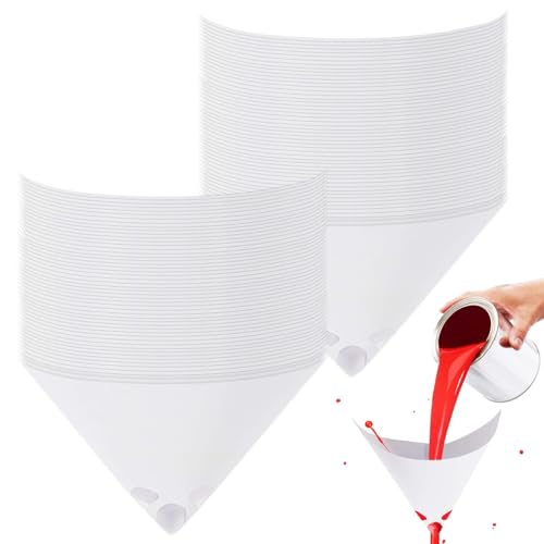 MAQIHAN 100PCS Paint Strainers Paper Cone Paint Mixing Cup Strainer Fine Mesh Filters Funnel Filter Disposable Spray Gun Sprayer Accessories Automotive Body Repair Paint Tools & Equipment - Image 1