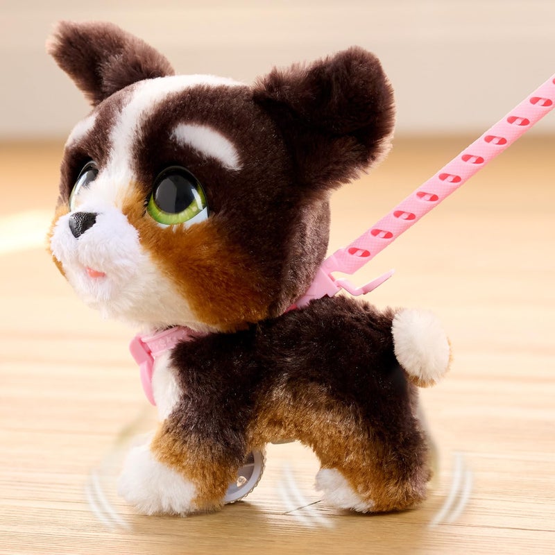 furReal Walk-A-Lots Bernedoodle Interactive Toy, 8-inch Walking Plush Puppy with Sounds, Faux Fur, Kids Toys for Ages 4 Up by Just Play - Image 2