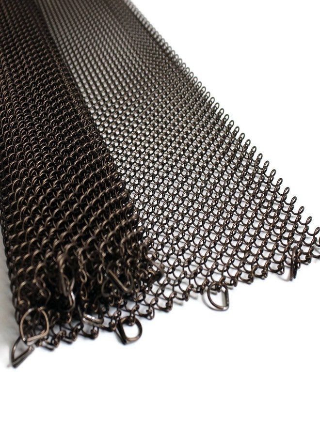 Midwest Hearth Fireplace Screen Mesh Curtain 16" High (Made in USA) Two 24" Wide Panels (Antique Bronze) - Image 3