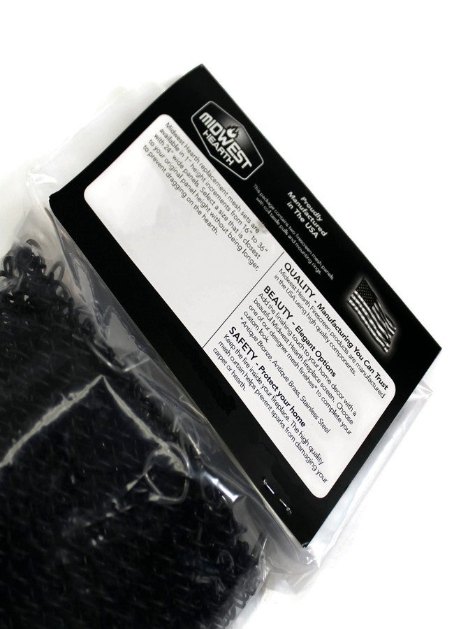 Midwest Hearth Fireplace Screen Mesh Curtain 16" High (Made in USA) Two 24" Wide Panels (Antique Bronze) - Image 5