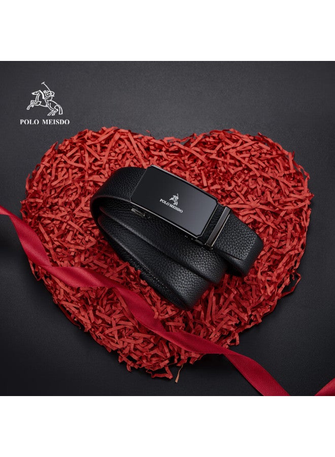 Polomeisdo Men's Genuine Leather Automatic Buckle Belt Jd Self-operated Belt Birthday Gift For Boyfriend Husband Father Practical - Image 2