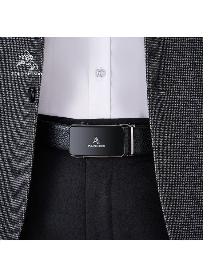 Polomeisdo Men's Genuine Leather Automatic Buckle Belt Jd Self-operated Belt Birthday Gift For Boyfriend Husband Father Practical - Image 3