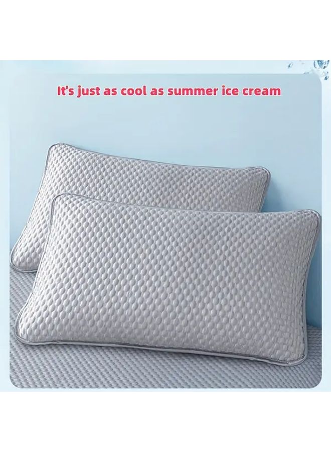 2 Envelope Style Pillowcases Deep Sky Blue 18.9 by 29.13 Inches Breathable No Pillow Insert Perfect Home Hotel Summer Use - Image 2