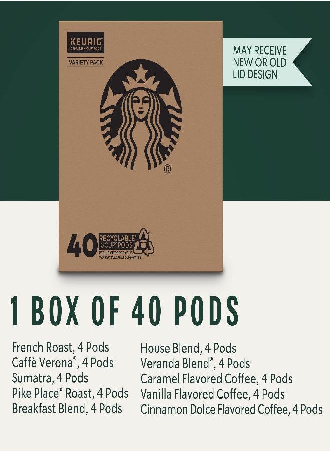 Starbucks Starbucks K-Cup Coffee Pods-Starbucks Blonde, Medium, Dark Roast & Flavored Coffee-Variety Pack-1 box (40 pods total)  - Image 2