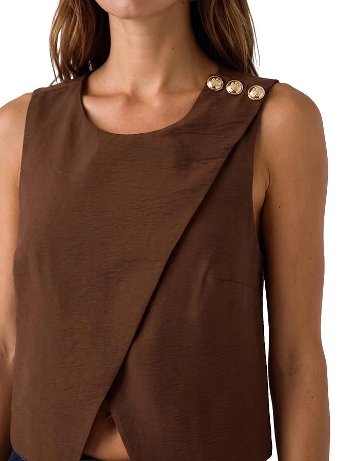Koton  Sleeveless Asymmetric Vest for Women | Best Price UAE