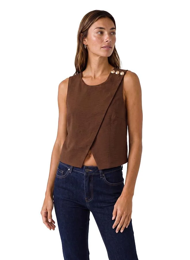 Koton  Sleeveless Asymmetric Vest for Women | Best Price UAE