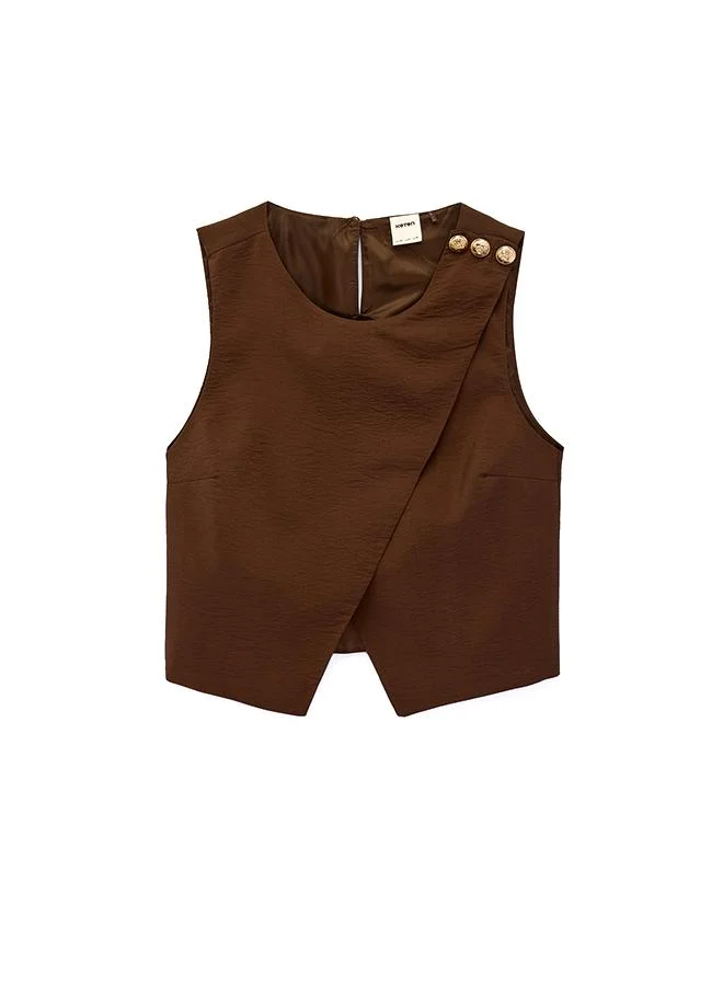 Koton  Sleeveless Asymmetric Vest for Women | Best Price UAE