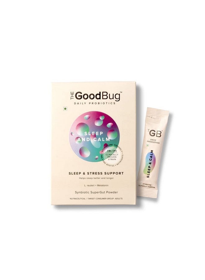 The Good Bug Sleep and Calm SuperGut Powder for Healthy Deep Sleep & Stress Relief |Melatonin |Pre & Probiotic Supplement for Men & Women | 4 Billion CFU of Clinically Proven Strains | 15 Days Pack - Image 1