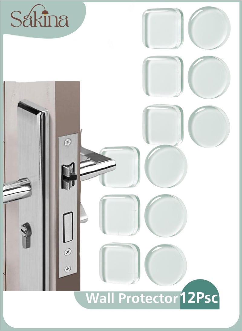 Sakina 12 PCS Door Stoppers Wall Protector, Silicone Door Knob Wall Protector with Strong Self-Adhesive Backing, Upgraded Thickened Reusable Door Bumper, Ideal for Wall Protector and Noise Reduction - Image 1