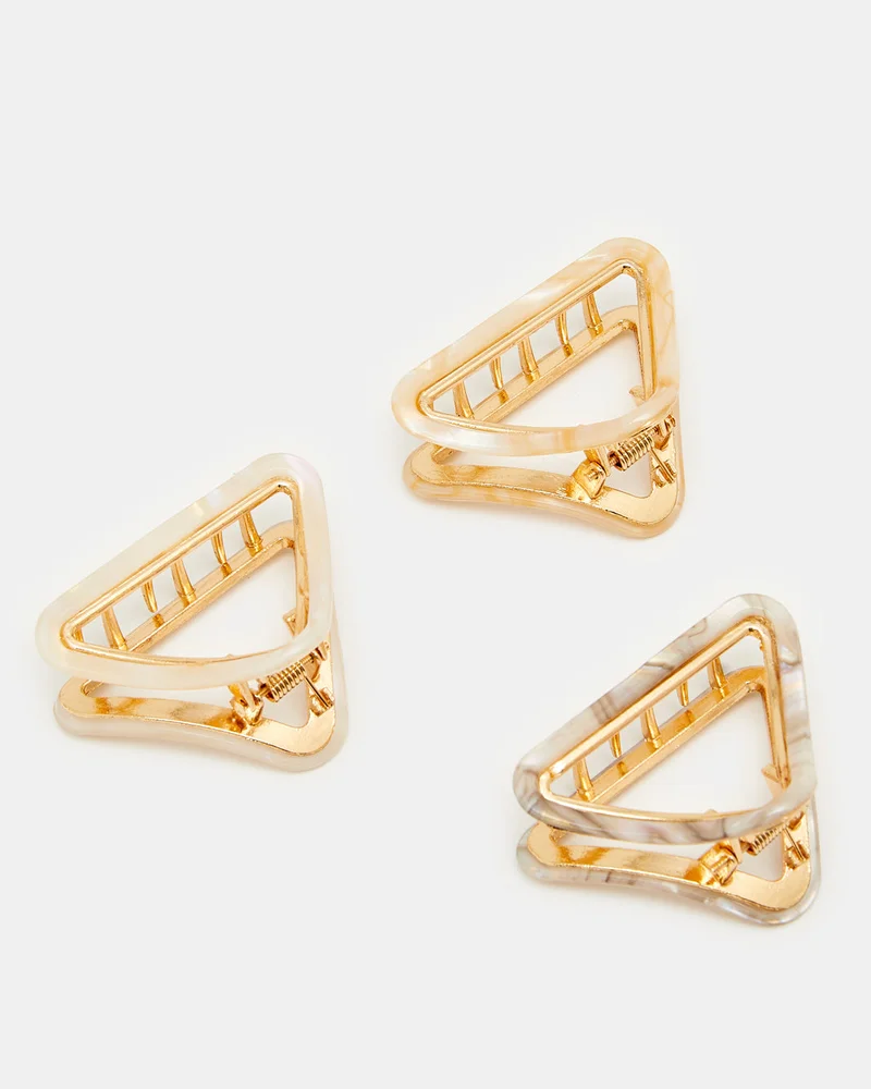 Redtag Women Assorted Embellished Hair Claw (3 Piece)