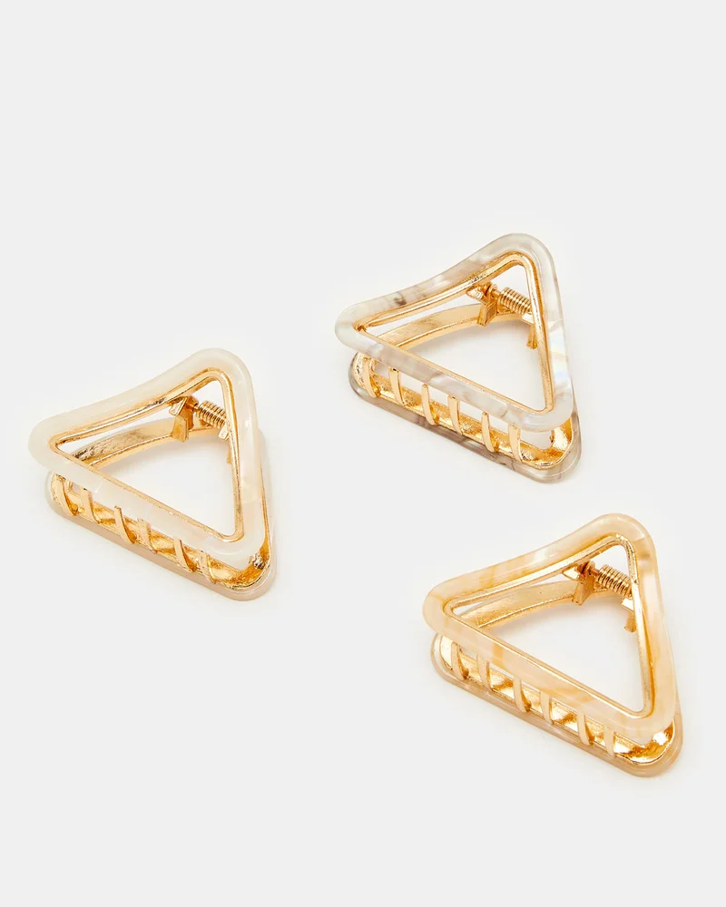Redtag Women Assorted Embellished Hair Claw (3 Piece)