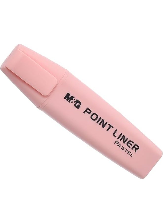 M&G Point Liner Highlighter Pen, Chisel Tip, Pink Pastel - Image 3