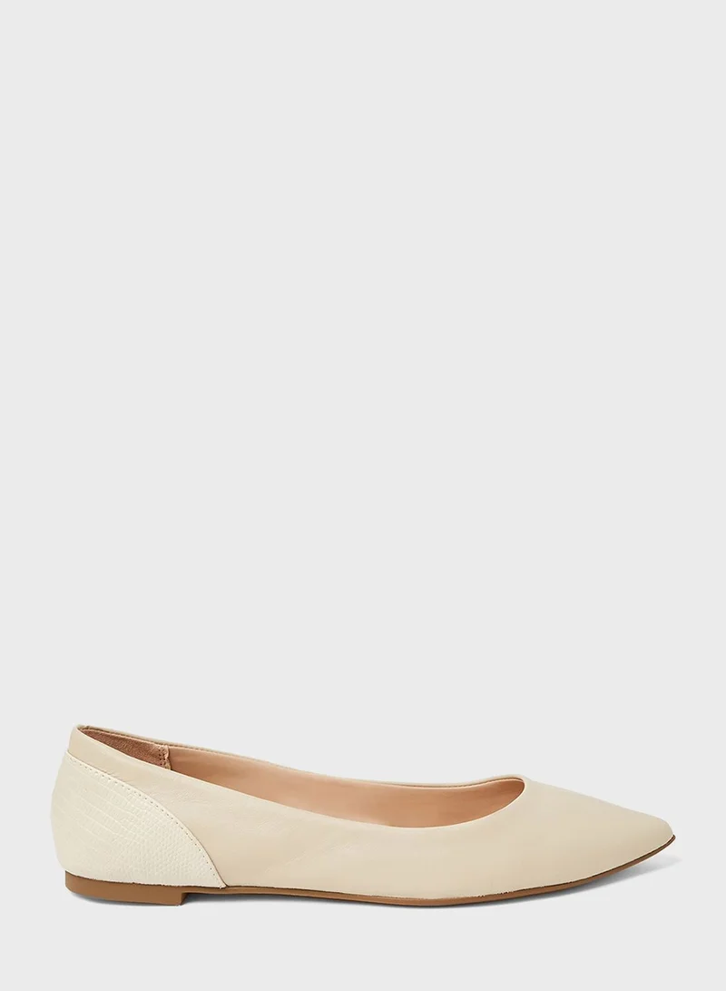 Dune LONDON Hamley Pointed Toe Ballerinas