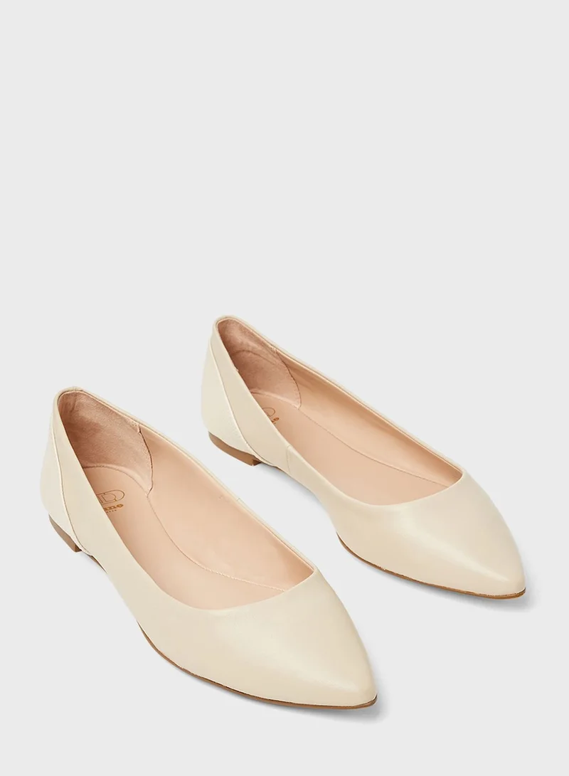 Dune LONDON Hamley Pointed Toe Ballerinas