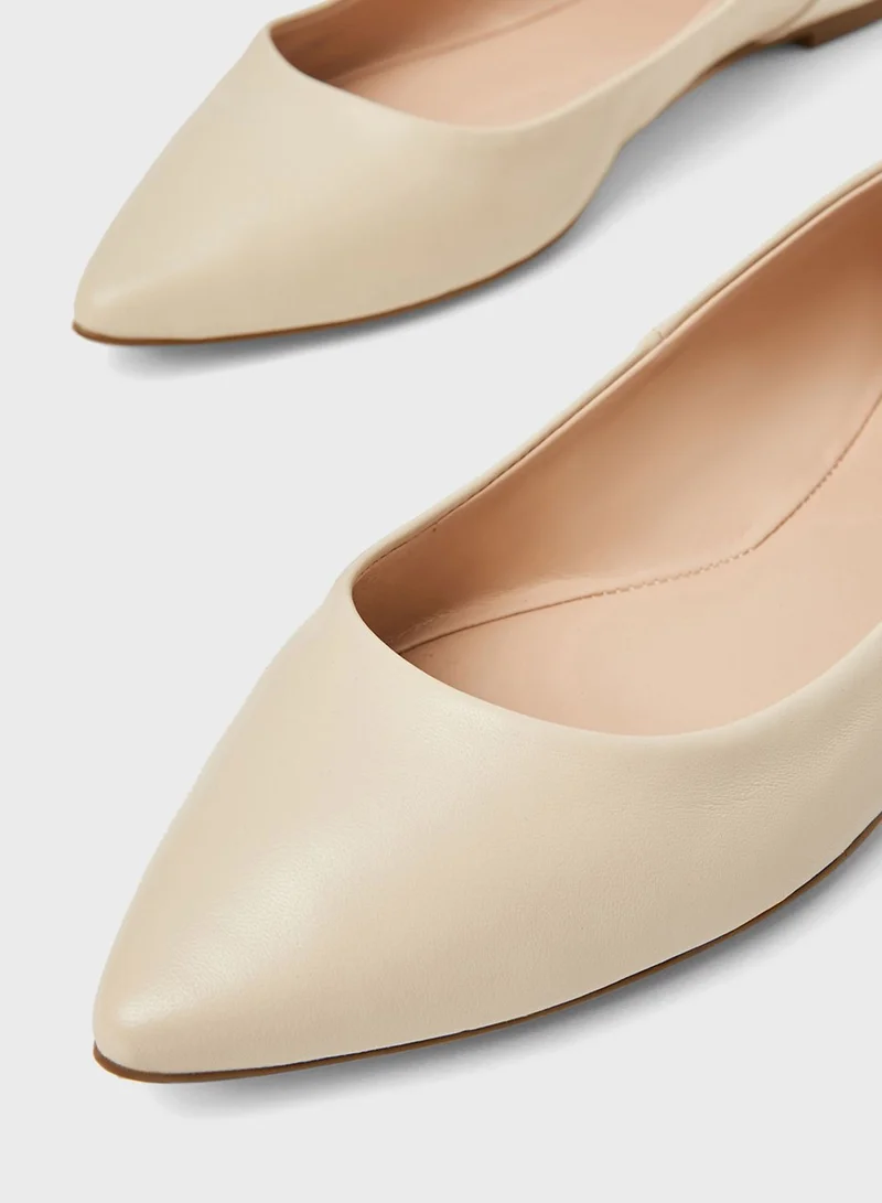 Dune LONDON Hamley Pointed Toe Ballerinas