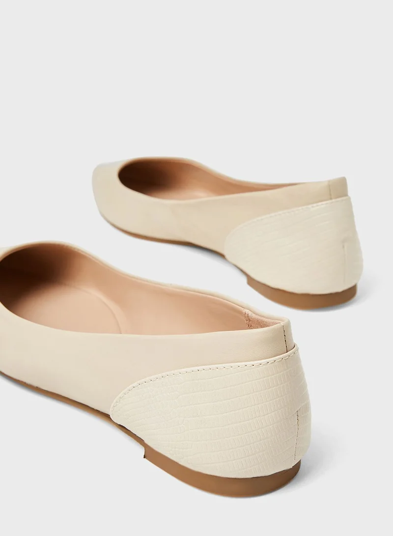 Dune LONDON Hamley Pointed Toe Ballerinas