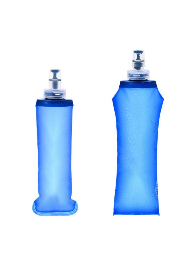 Food Grade Portable Folding Outdoor Soft Water Bag Outdoor Sports Mountaineering Cross-country Running Backpack TPU Soft Water Bottle-Color:Blue-Capacity:Soft Kettle 150ml  - Image 4