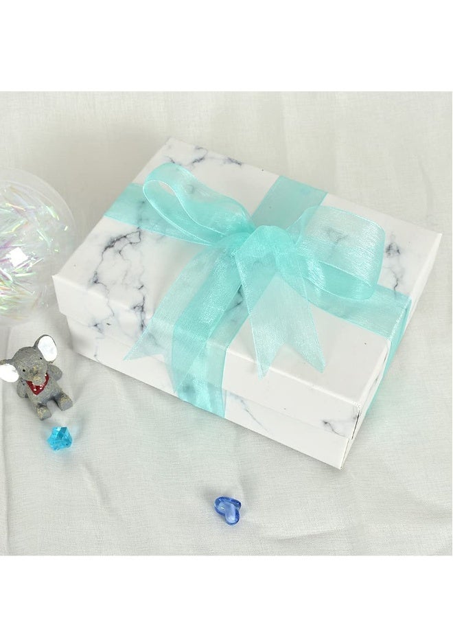 2 Roll 1-1/2 Inch Turquoise Aqua Blue Organza Ribbon, 25 Yards Sheer Chiffon Ribbons for Crafts, Wedding,  Tree Decorations, 's Day, Gift Wrapping, Bow Making, Floral Bouquets Wrapp - Image 5