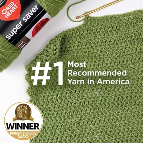 Red Heart Super Saver Gold Yarn - 3 Pack of 198g/7oz - Acrylic - 4 Medium (Worsted) - 364 Yards - Knitting/Crochet - Image 2