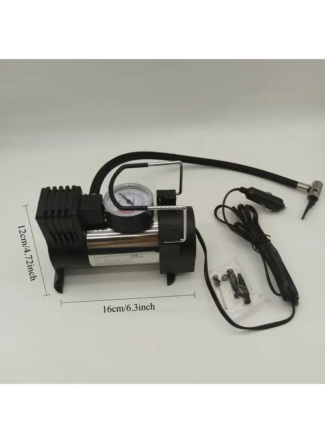 Black 12V Heavy Duty Portable Air Pump Fast Inflation Tire Pump Real Time Pressure Monitoring - Image 4