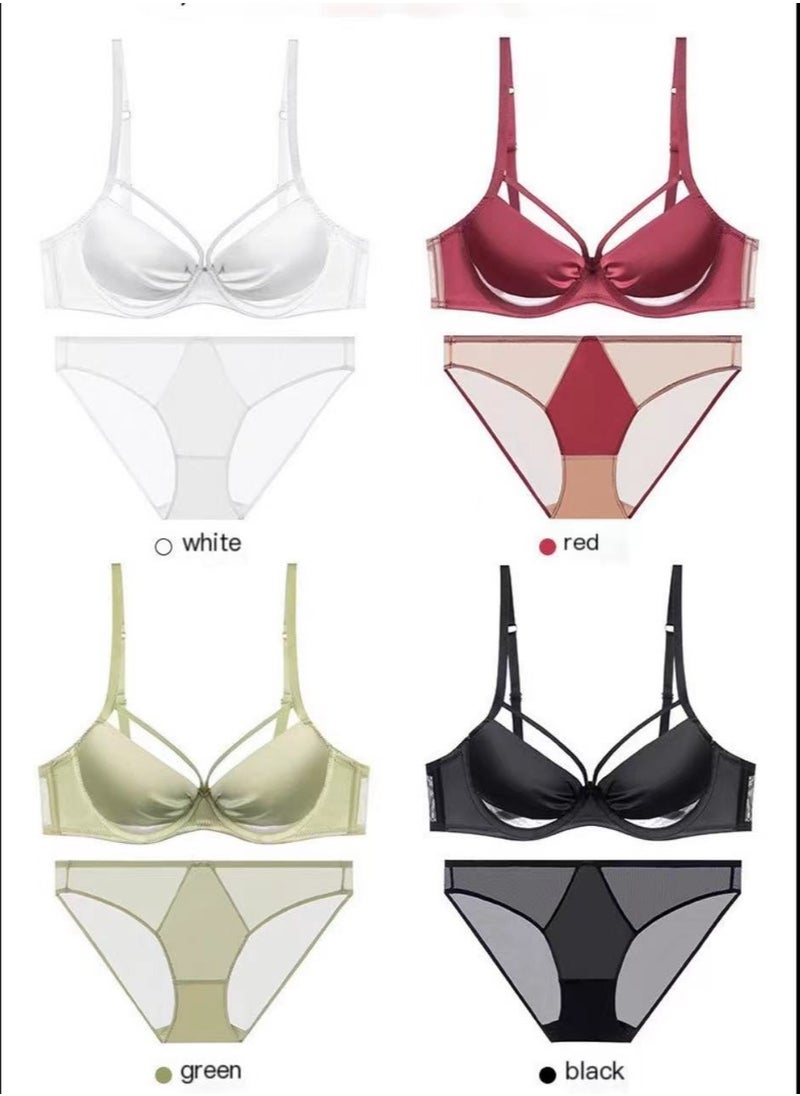 Loquat - Squality Steel Ring Bra Set  Light Green - Image 1