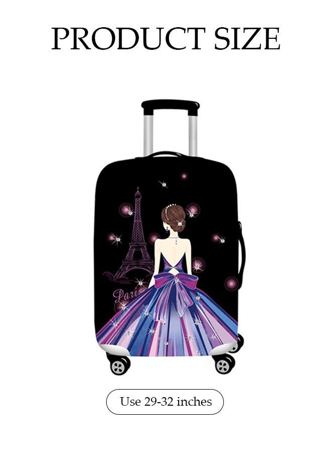 Washable Travel Luggage Cover Thickened Luggage Cover 29/32 Inch Suitcase Spandex Protective Cover (XL(29"-32" luggage), Rose Girl) - Image 2