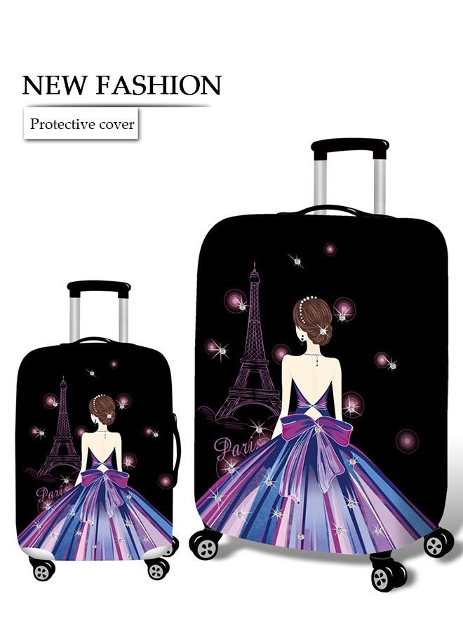 Washable Travel Luggage Cover Thickened Luggage Cover 29/32 Inch Suitcase Spandex Protective Cover (XL(29"-32" luggage), Rose Girl) - Image 3