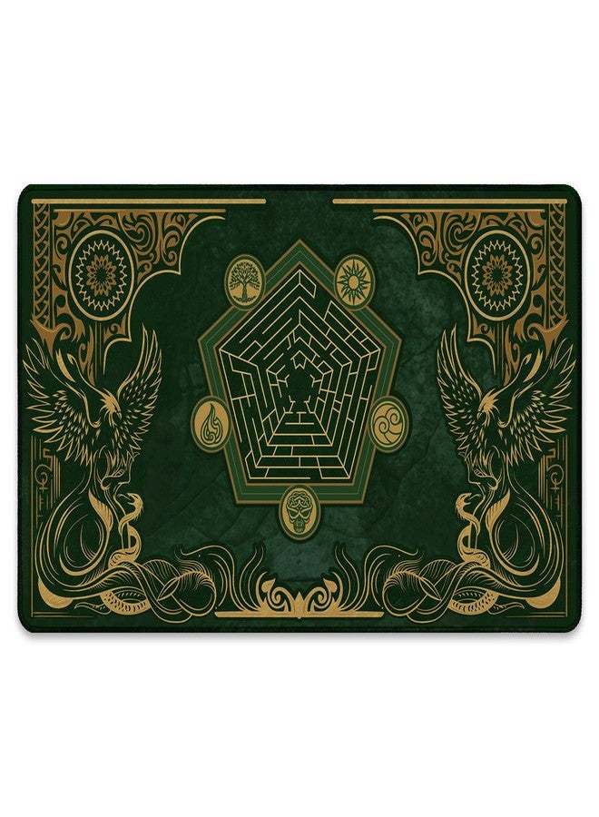 Paramint Emerald Phoenix (Stitched) - MTG Playmat - Compatible with Magic The Gathering Playmat - Play MTG, YuGiOh, TCG - Original Play Mat Art Designs & Accessories - Image 2