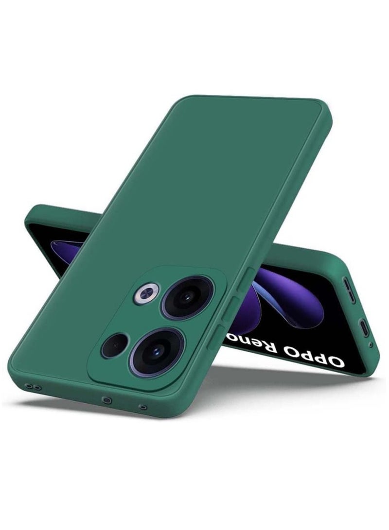 Houmt OPPO Reno 13 5G Case Cover Liquid Silicone Matte Finish Back Cover Inner Fabric Lining with Camera Protection Case for OPPO Reno 13 6.5-inch - Image 1