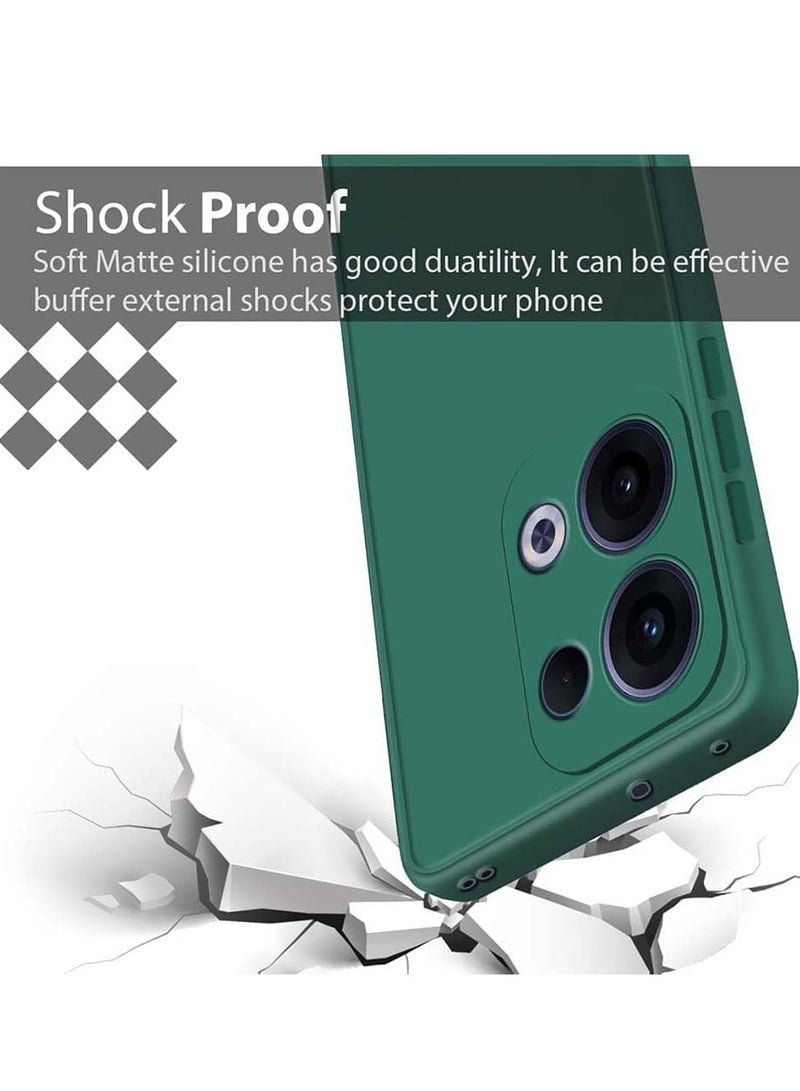 Houmt OPPO Reno 13 5G Case Cover Liquid Silicone Matte Finish Back Cover Inner Fabric Lining with Camera Protection Case for OPPO Reno 13 6.5-inch - Image 5