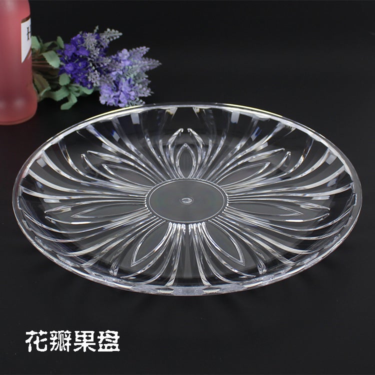 Creative Acrylic Fruit Tray Snack Plate Petals 
