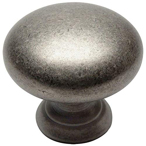 Cosmas 25 Pack 4950WN Weathered Nickel Cabinet Hardware Round Mushroom Knob - 1-1/4" Diameter - Image 1