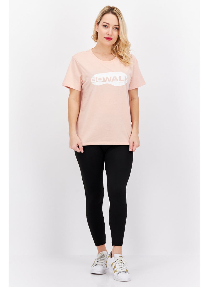 SKECHERS Women Sportwear Fit Brand Logo Training T-Shirt, Pink  - Image 3