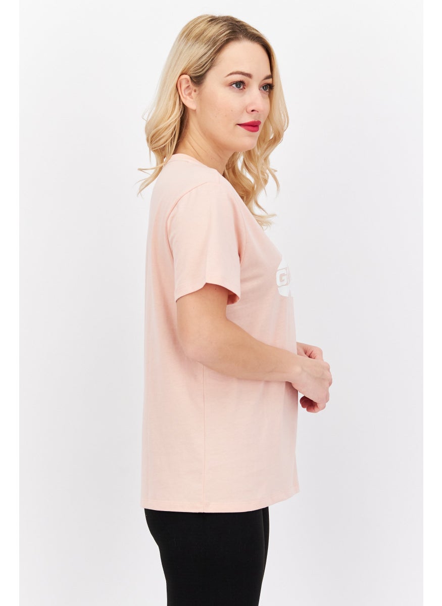 SKECHERS Women Sportwear Fit Brand Logo Training T-Shirt, Pink  - Image 4