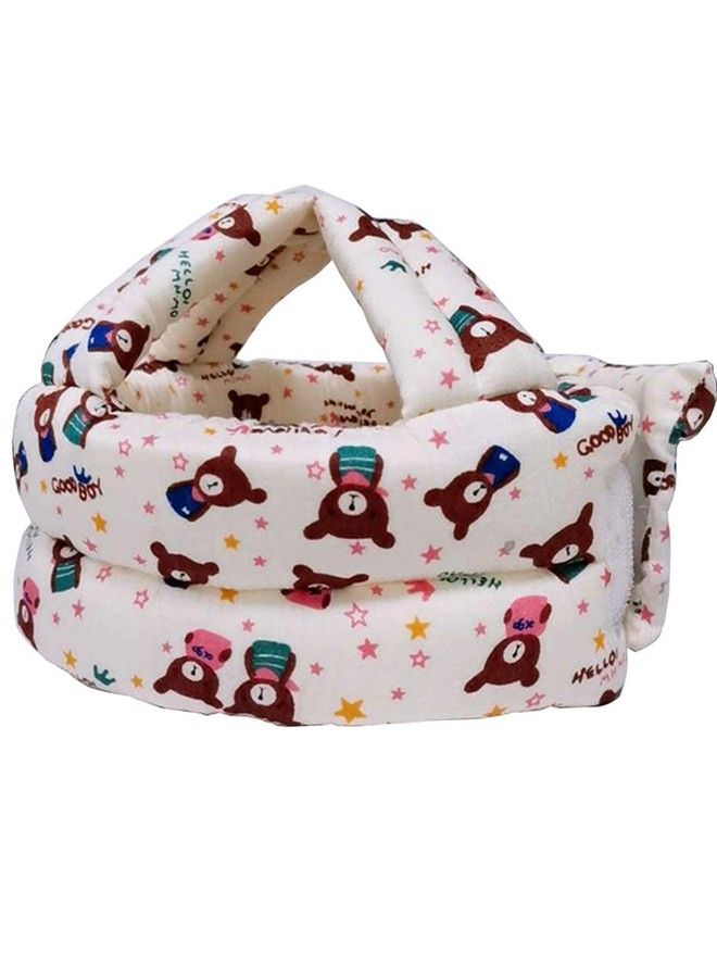 Snowie Soft Baby Head Protector Adjustable Size Baby Learn To Walk Or Run Soft Safety Helmet Infant Antifall Anticollisionfor Baby Months~5 Years Old (Beige Bear) - Image 1