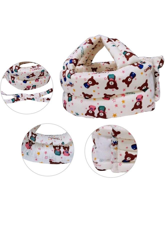 Snowie Soft Baby Head Protector Adjustable Size Baby Learn To Walk Or Run Soft Safety Helmet Infant Antifall Anticollisionfor Baby Months~5 Years Old (Beige Bear) - Image 5