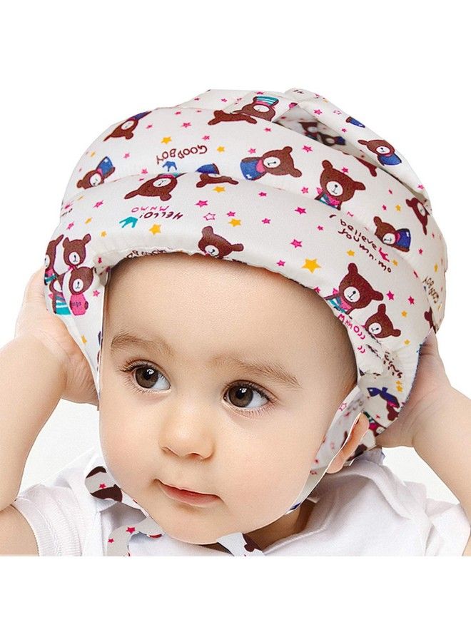 Snowie Soft Baby Head Protector Adjustable Size Baby Learn To Walk Or Run Soft Safety Helmet Infant Antifall Anticollisionfor Baby Months~5 Years Old (Beige Bear) - Image 4