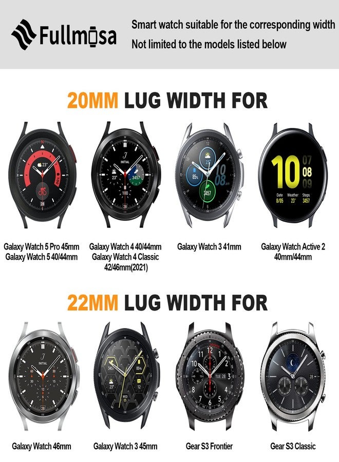 Fullmosa 22mm Quick Release Replacement Watch Straps/Band Compatible for Samsung Galaxy Watch 3 45mm/Huawei GT3/GT 2 46mm/Fossil Gen 6/Amazfit GTR 47mm/One Plus(46mm)/Noise Colorfit- Gradient Brown - Image 2