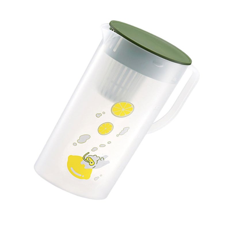 2L Large Capacity Cold Resistant Beverage Pitcher With Lid Green For Party Hotel Use - Image 2
