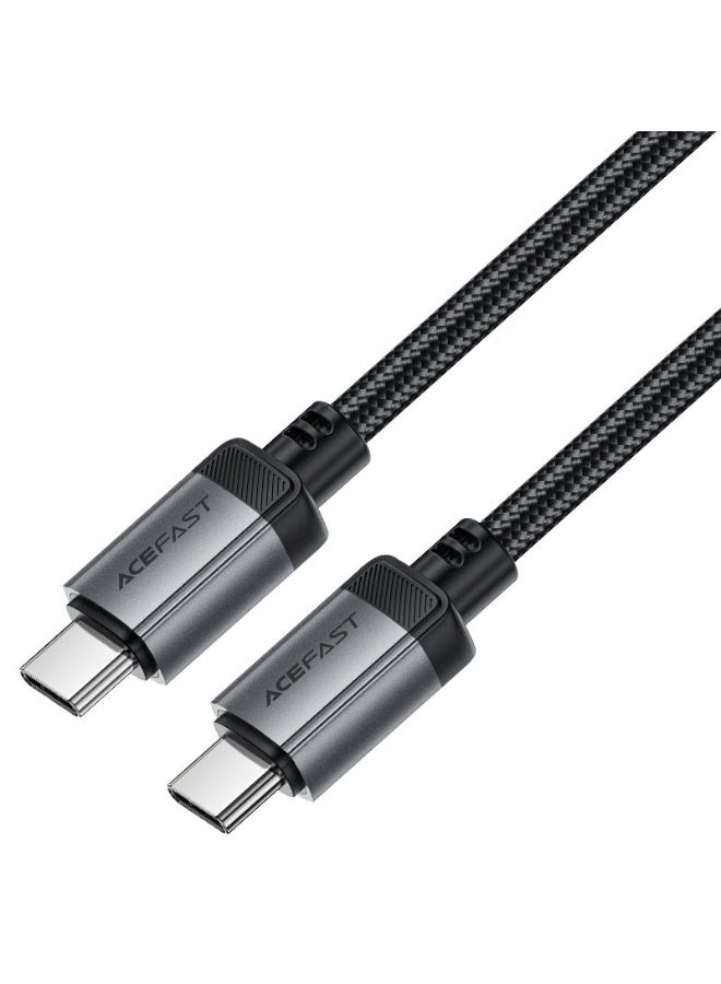 ACEFAST Charging Data Cable C20-03 (USB-C to USB-C) – 60W Fast Charging, 1.2m Nylon Braided with Aluminum Alloy Connectors, High-Speed Data Transmission - Black - Image 1