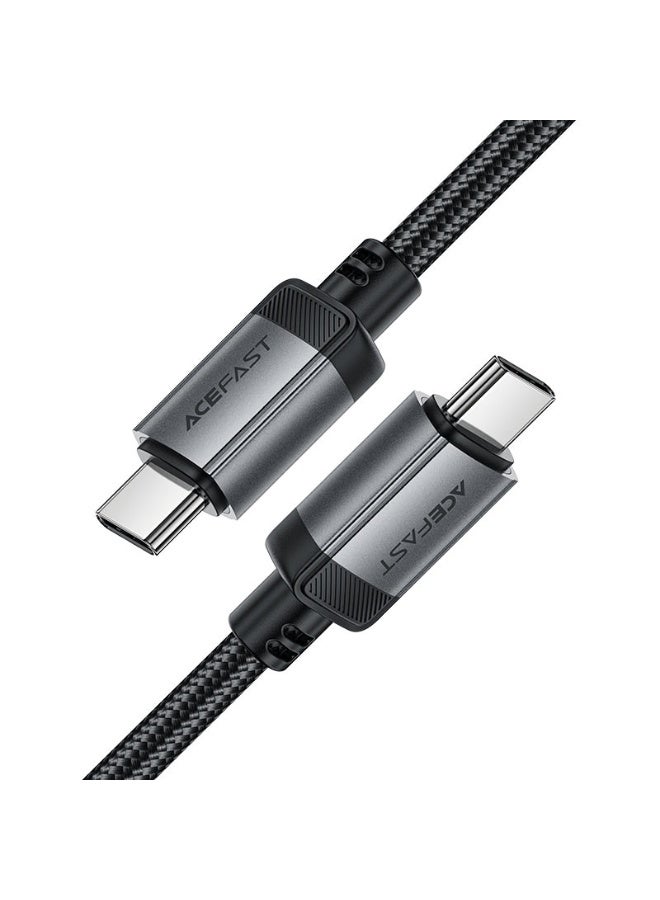 ACEFAST Charging Data Cable C20-03 (USB-C to USB-C) – 60W Fast Charging, 1.2m Nylon Braided with Aluminum Alloy Connectors, High-Speed Data Transmission - Black - Image 2