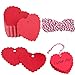 TrlaFy 100PCs Valentine Gift Tags Heart Kraft Paper Gift Tags with String for Wedding Party Gift Wrapping Hang Label - Image 1
