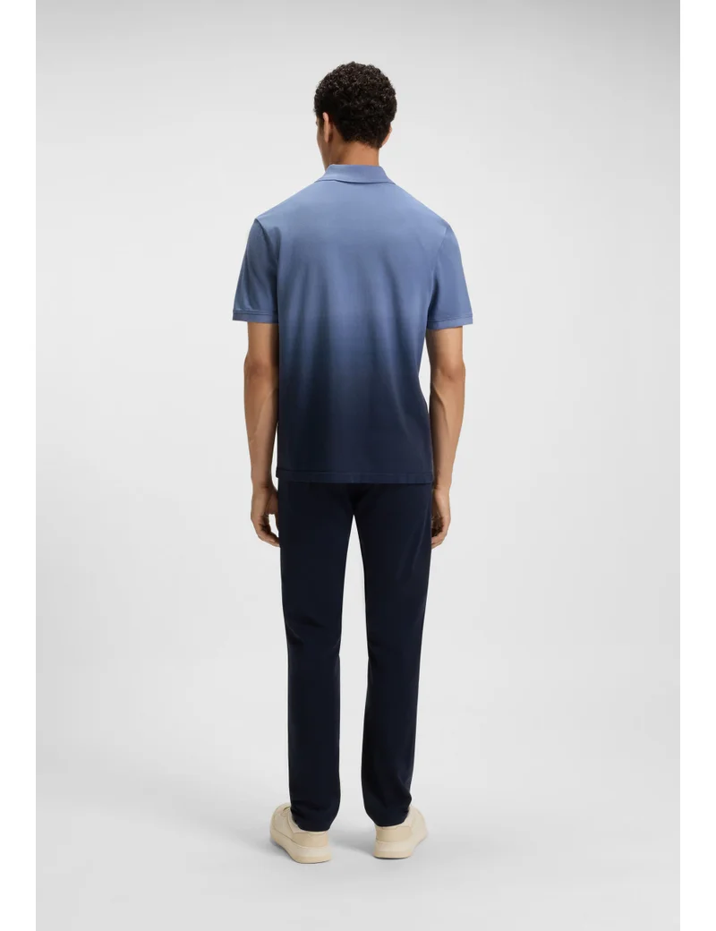 BOSS Cotton-piqué polo shirt with degradé effect