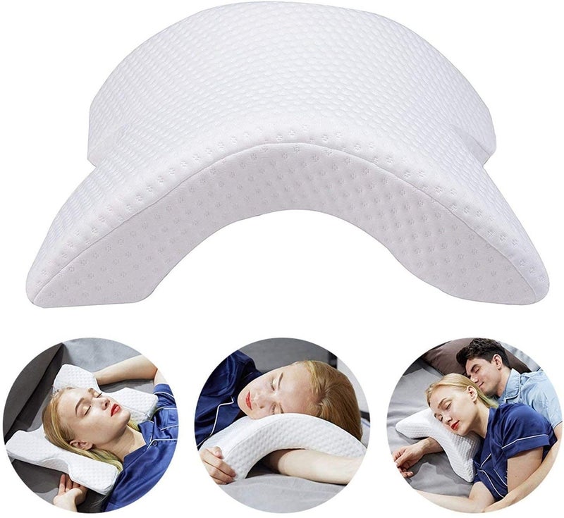 GION Neck, Shoulder, Head, Arm, Back Support Bed Sleeping Pillow Unisex Usable Arms Protector Anti-Hand Numb Pillow - Pressure Free Memory Foam Pillow (1Pcs) - Image 2