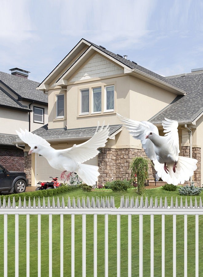 أوربازار 12 قطعة مجموعات الطيور شوكات القط مطور منفر للحمام القط الراكون والحيوانات الصغيرة -حماية حديقة الأرائك الخاصة بك الجدران الخارجية مكافحة التسلق البلاستيكي الأمن شوكات السياج - Image 4