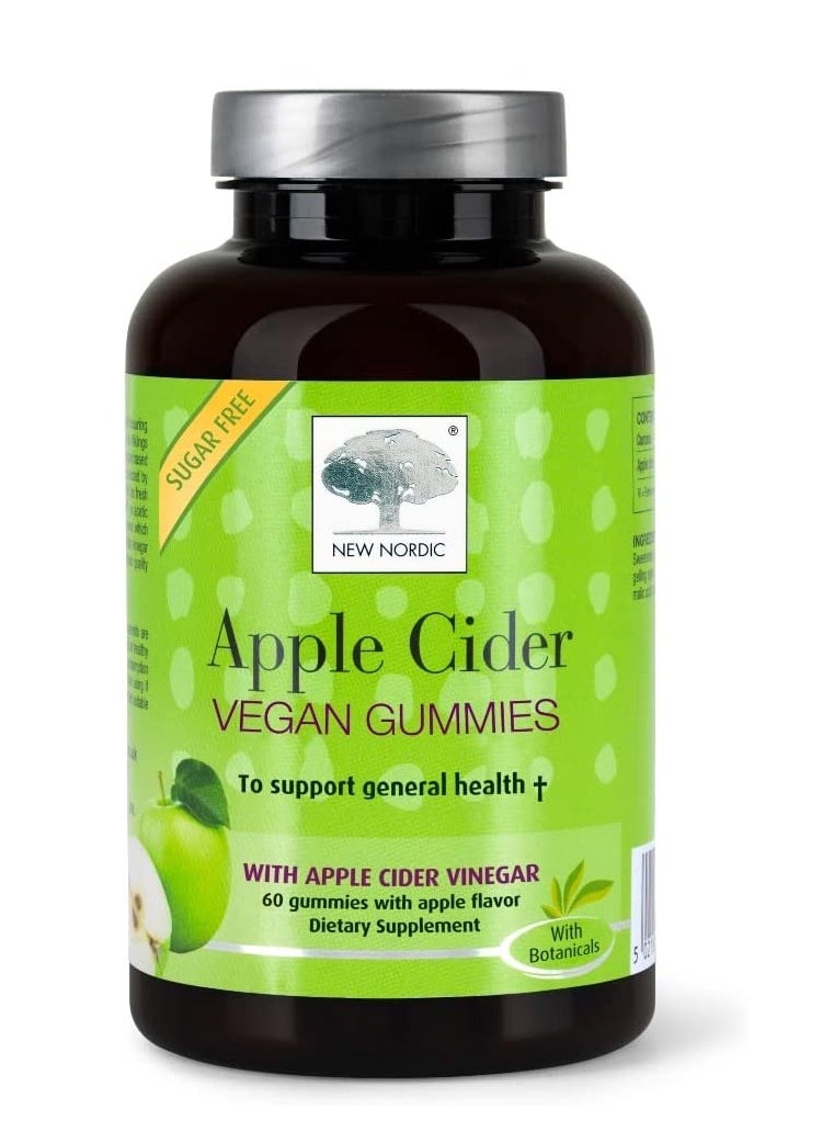 New Nordic NEW NORDIC Apple Cider Gummies | Vegan | Contains Mother Strain | 60 Count 