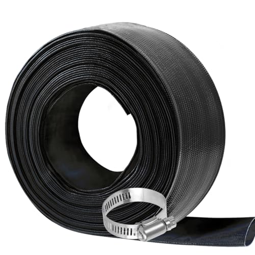 Eastrans 2'' x 100 FT Pool Backwash Hose with Hose Clamp,Extra Heavy Duty Discharge Hose,Drain and Filter Pump Hoses for Swimming Pool,Wall Thickness 1.35mm,Super wear-resistant,weather blast - Image 1